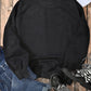 Mock Neck Dropped Shoulder Sweatshirt