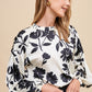 Annie Wear Frill Printed Balloon Sleeve Blouse
