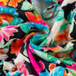 Floral Tie Neck Balloon Sleeve Blouse