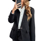 Lapel Collar Button Pocket Blazer
