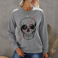 Halloween Skull and Lightning Graphic Tee