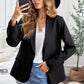 Lapel Collar Button Pocket Blazer