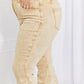 Color Theory Flip Side Fray Hem Bell Bottom Jeans in Yellow