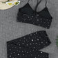 Star Print Sports Bra and Leggings Set