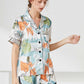 Lapel Collar Shirt and Shorts Lounge Set