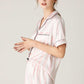 Lapel Collar Shirt and Shorts Lounge Set