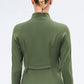Zip Up Mock Neck Athletic Top
