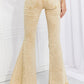 Color Theory Flip Side Fray Hem Bell Bottom Jeans in Yellow