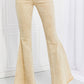 Color Theory Flip Side Fray Hem Bell Bottom Jeans in Yellow
